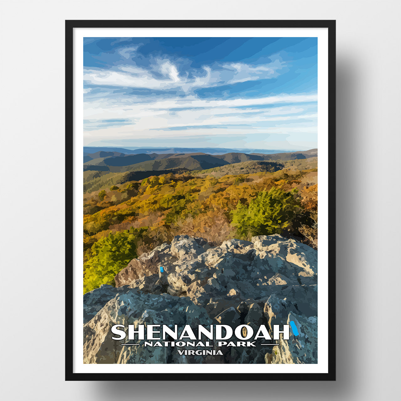 Shenandoah National Park Poster-WPA (Bearfence Mountain)