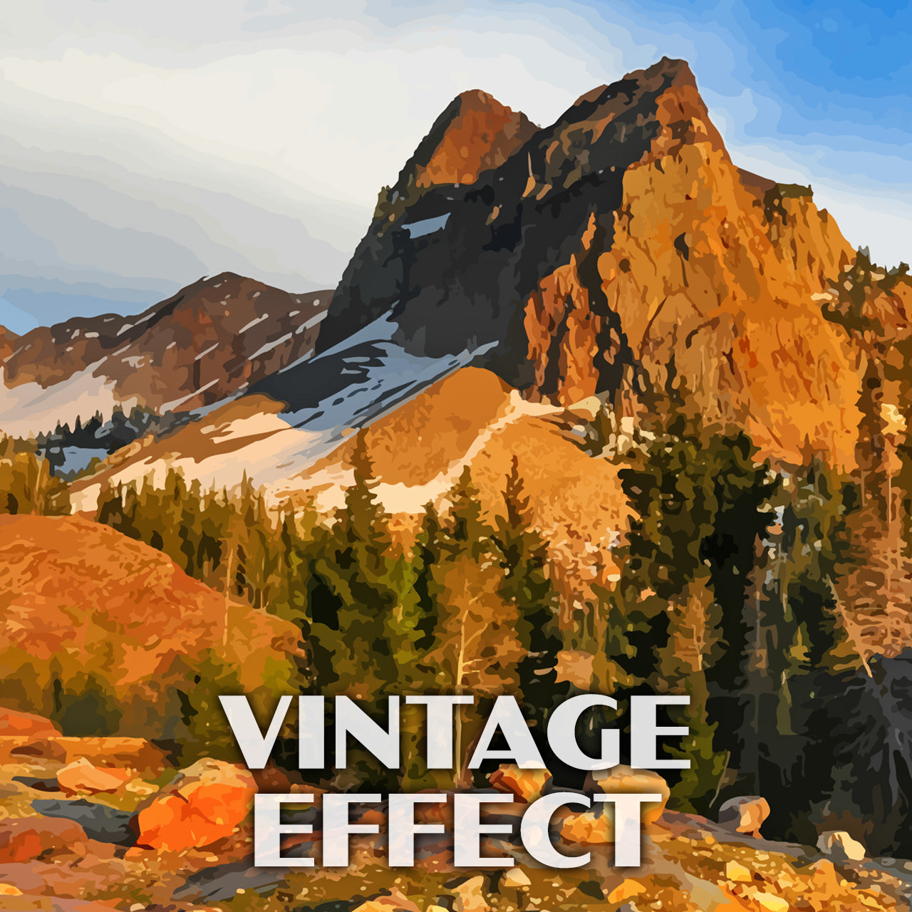 Big Cottonwood Canyon Poster-WPA (Sundial Peak) (Utah State)