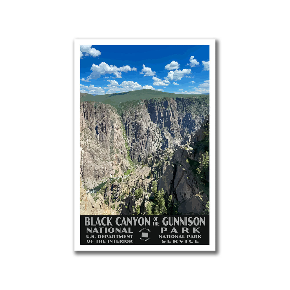 Black Canyon of the Gunnison National Park Poster-WPA (Gunnison Point)