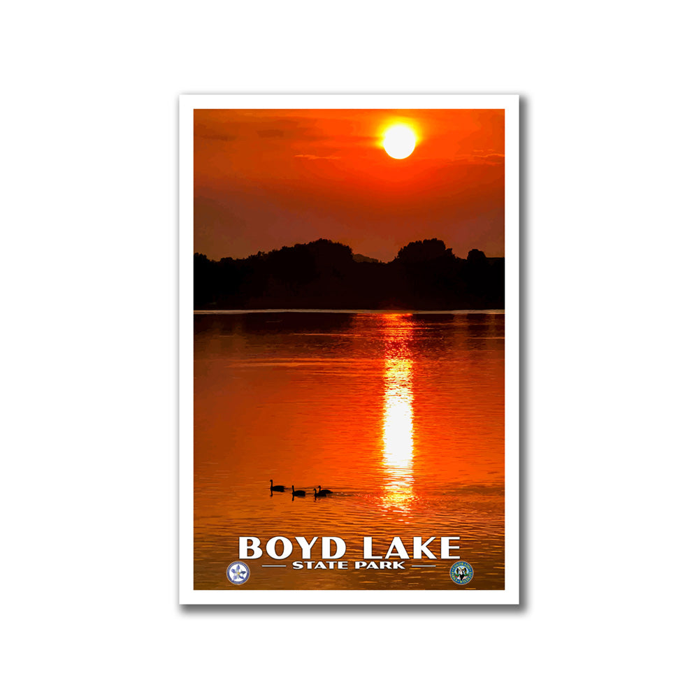 Boyd Lake State Park Poster - WPA (Sunset) - CPF / BLSP