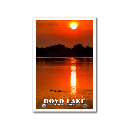 Boyd Lake State Park Poster - WPA (Sunset) - CPF / BLSP