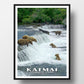 Katmai National Park Poster-WPA (Brooks Falls)