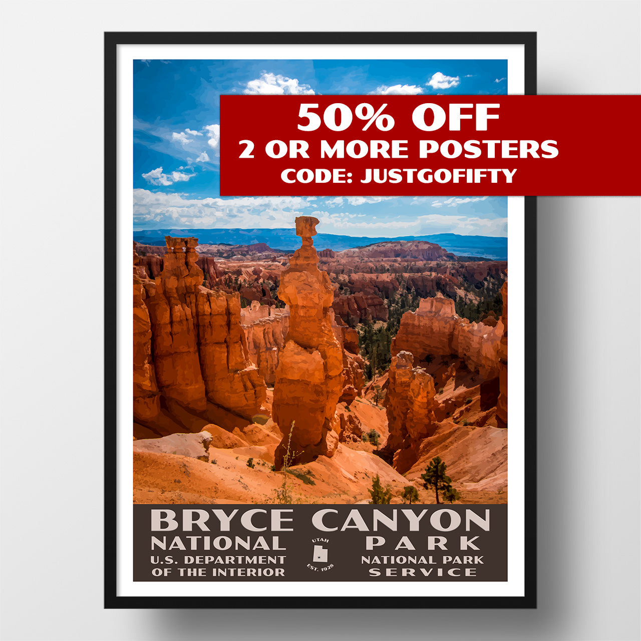 Bryce Canyon National Park Poster-WPA (Thors Hammer)