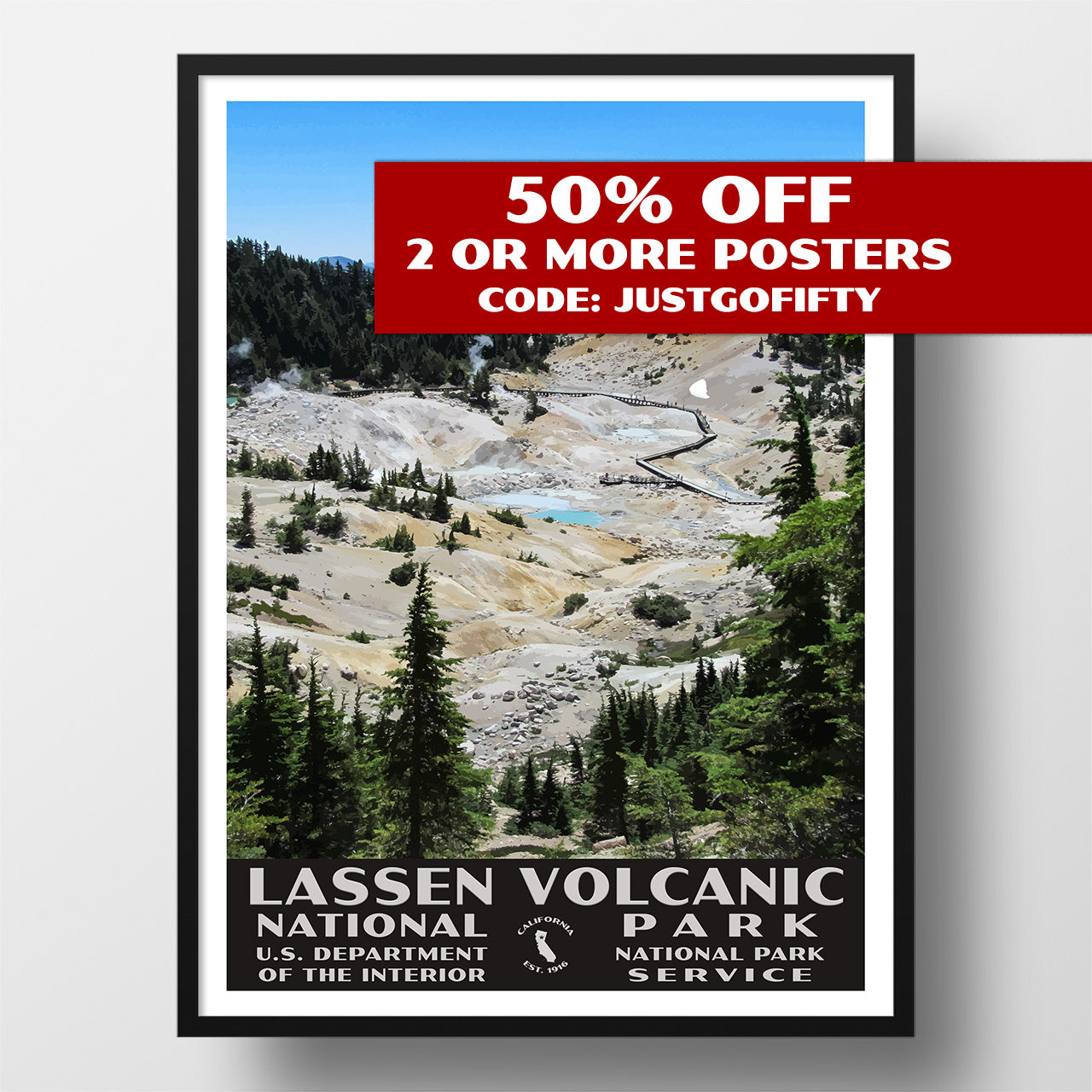Lassen Volcanic National Park poster