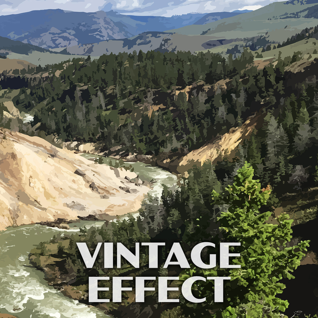 Vintage Style WPA Yellowstone National Park Travel Poster – 20x28 Matte Paper Reprint