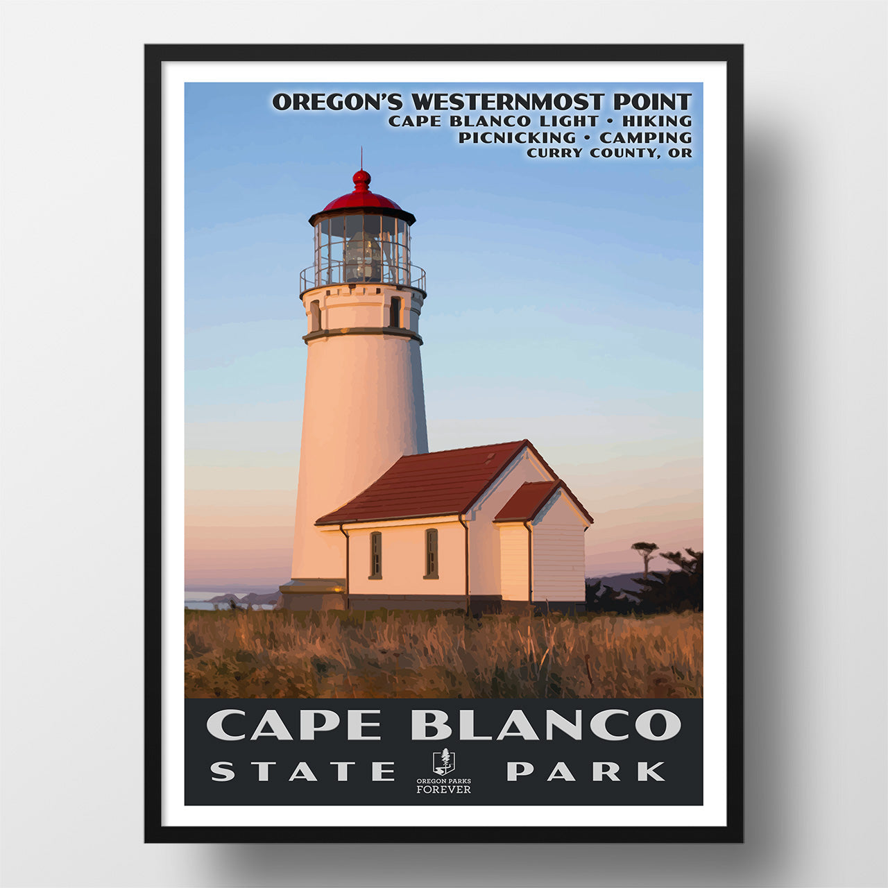 Cape Blanco State Park Poster - WPA (Lighthouse) - OPF