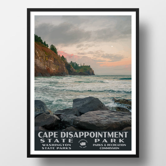 cape disappontment state park poster