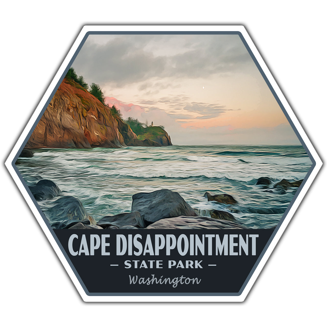 Cape Disappointment state park sticker