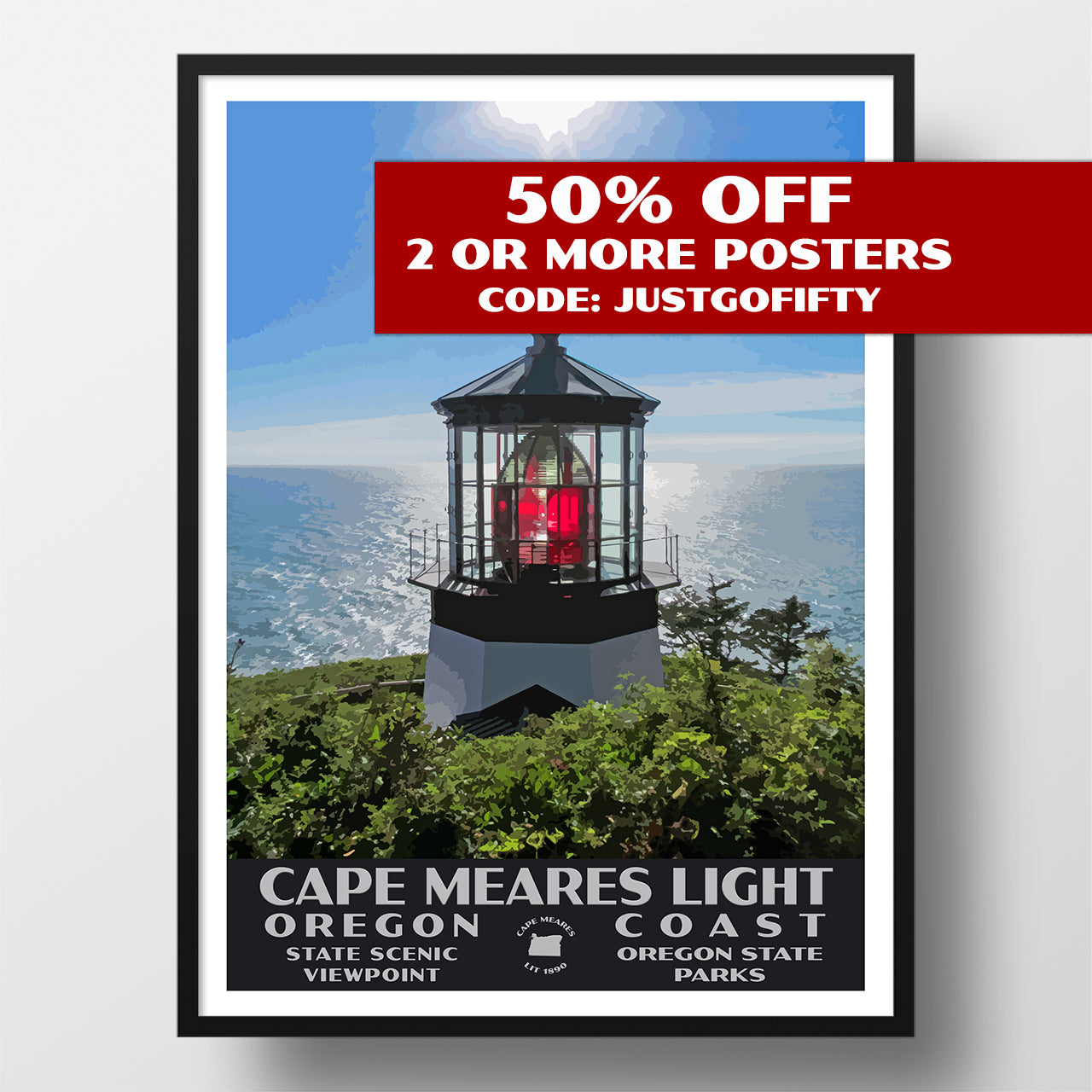 Cape Meares Light poster
