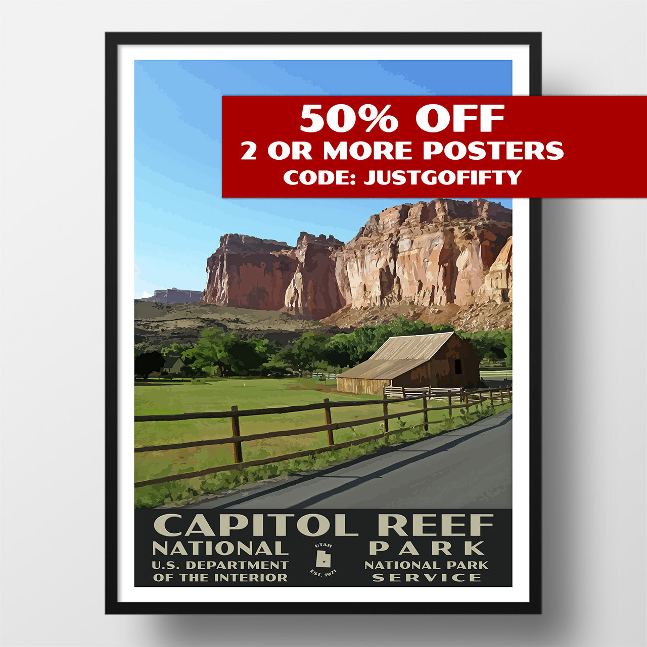 capitol reef national park poster