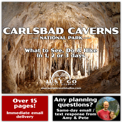 Carlsbad Caverns National Park Itinerary (Digital Download)