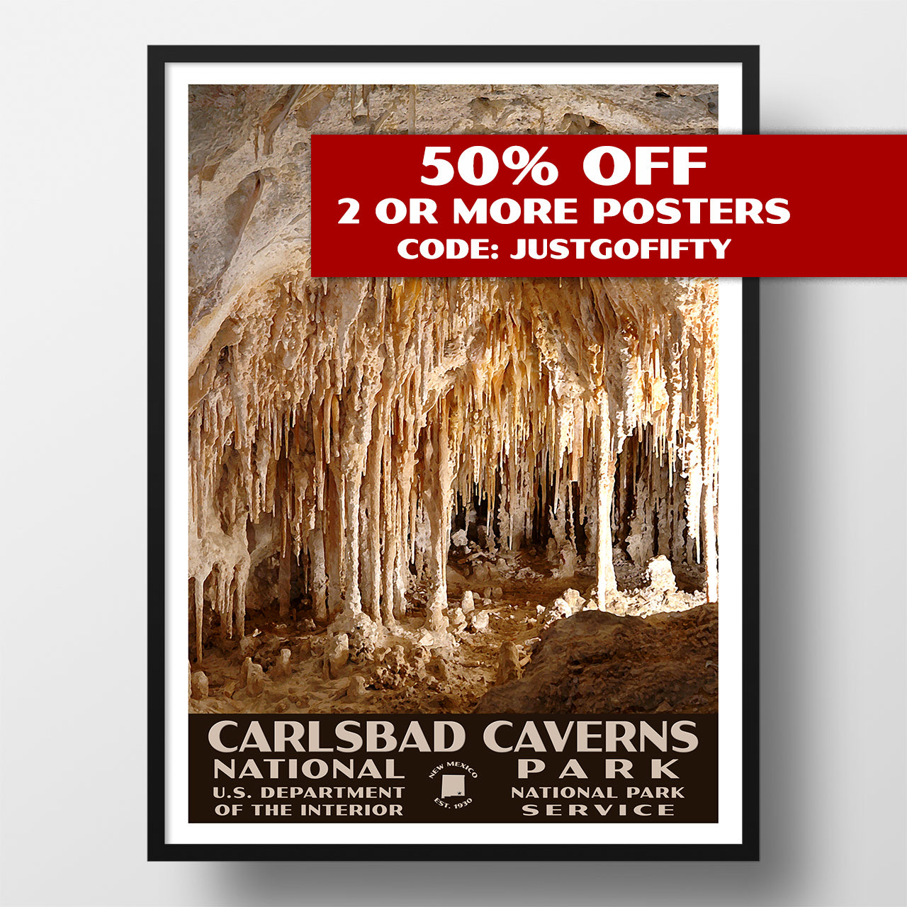 carlsbad caverns national park poster