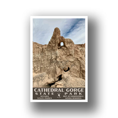 Cathedral Gorge State Park Poster-WPA (Arch in Rock)