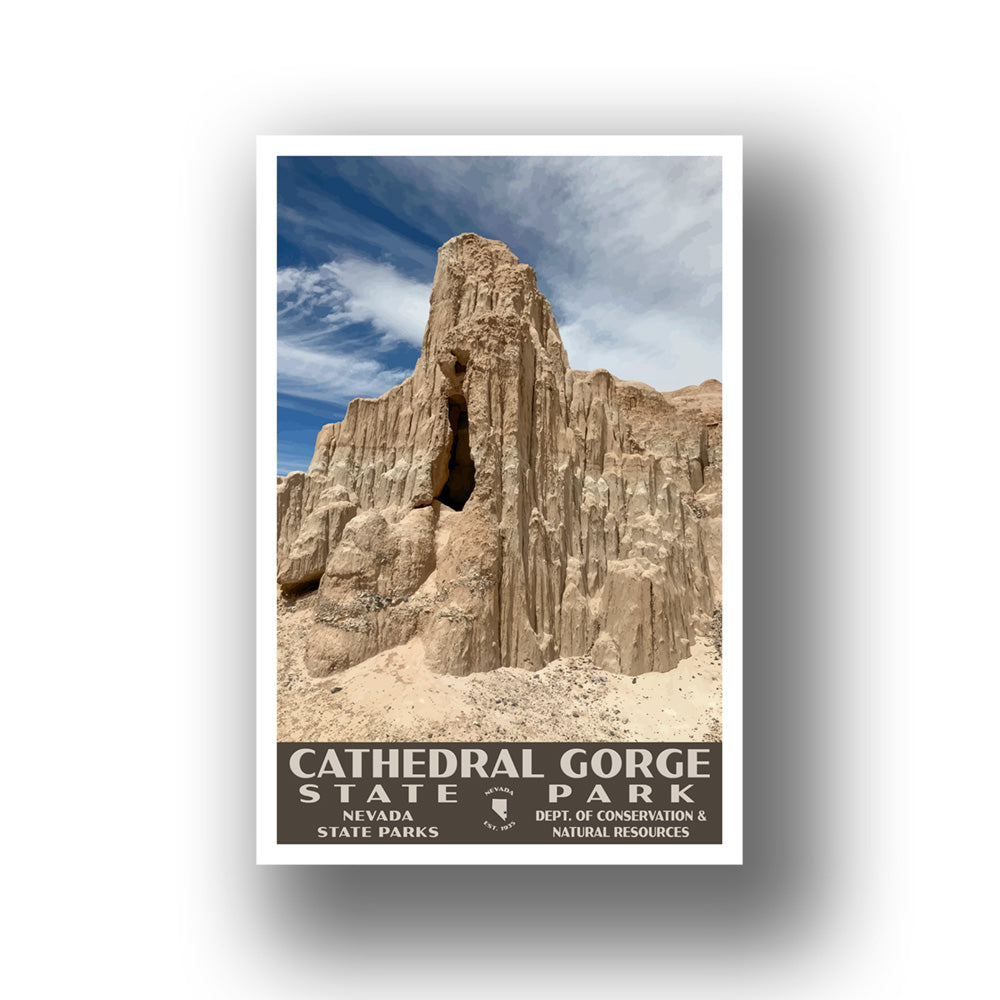Cathedral Gorge State Park Poster-WPA (Cave in Rock)