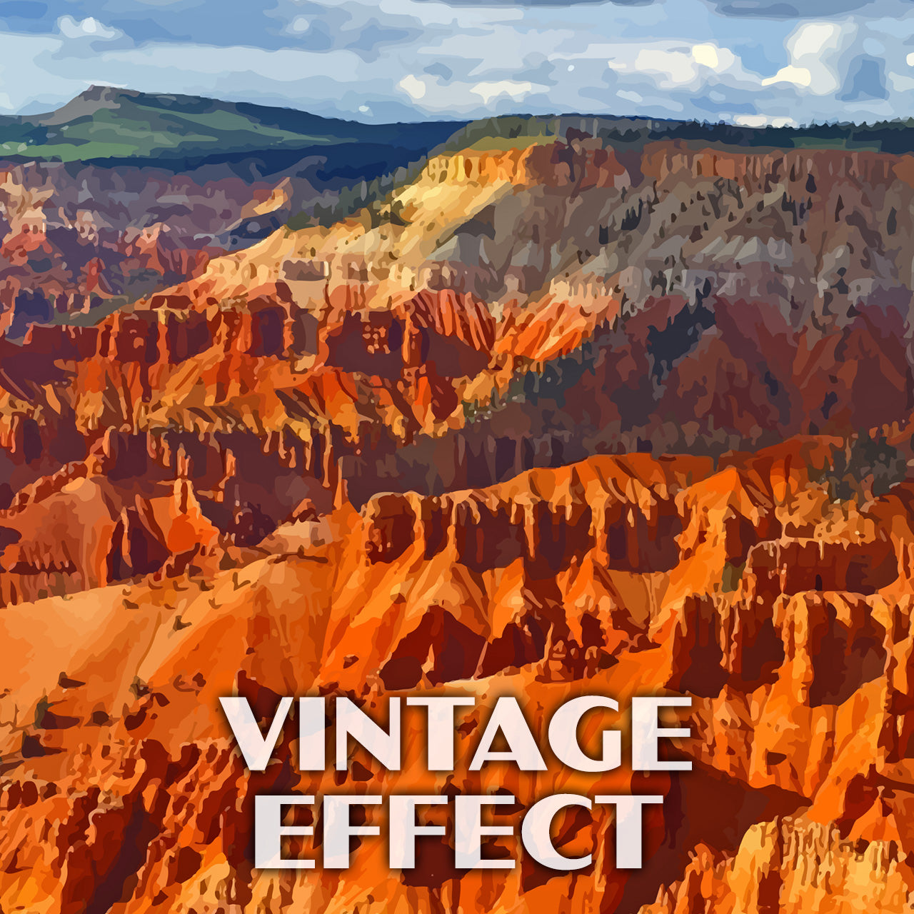 Cedar Breaks National Monument Poster-WPA (Cloudy Sky)