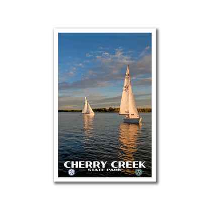 Cherry Creek State Park Poster - WPA (Sailboats) - CPF / CCSP