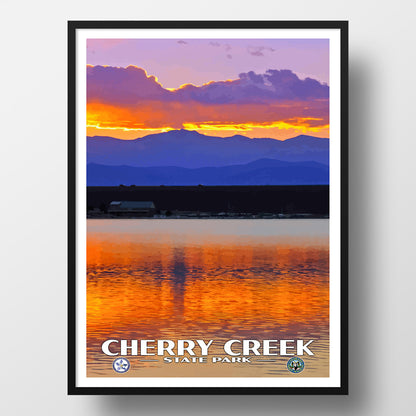 Cherry Creek State Park Poster - WPA (Sunset) - CPF / CCSP