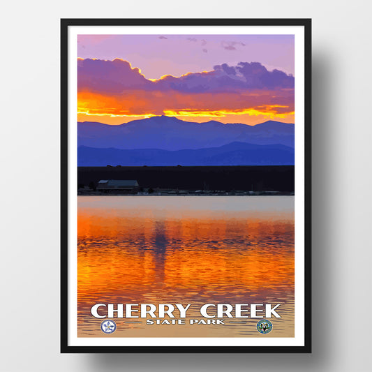 Cherry Creek State Park Poster - WPA (Sunset) - CPF / CCSP