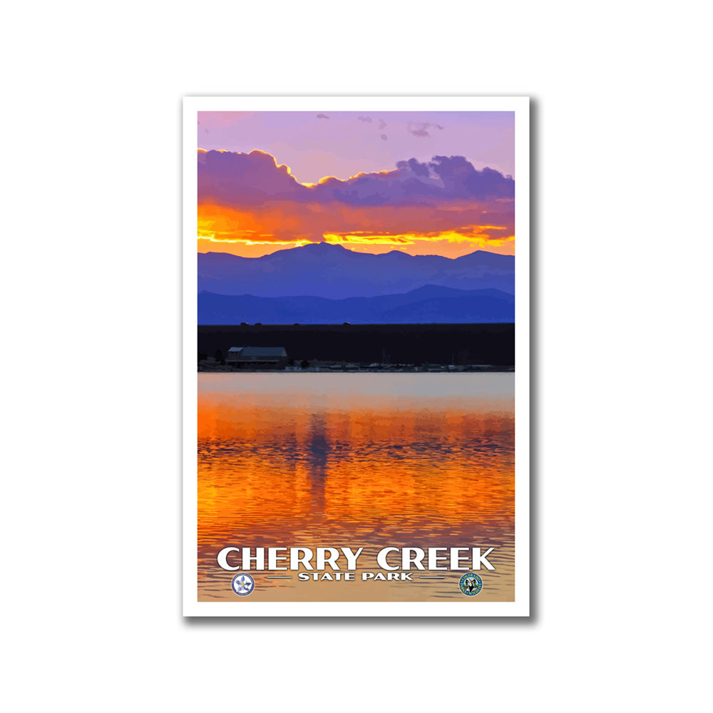 Cherry Creek State Park Poster - WPA (Sunset) - CPF / CCSP