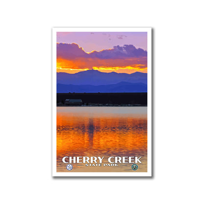 Cherry Creek State Park Poster - WPA (Sunset) - CPF / CCSP