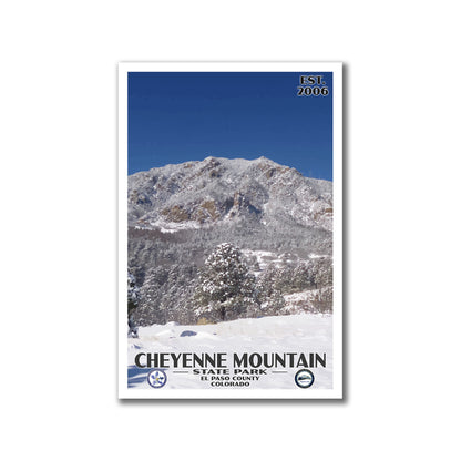Cheyenne Mountain State Park Poster - WPA (Snow Scene) - CPF / FOCMSP