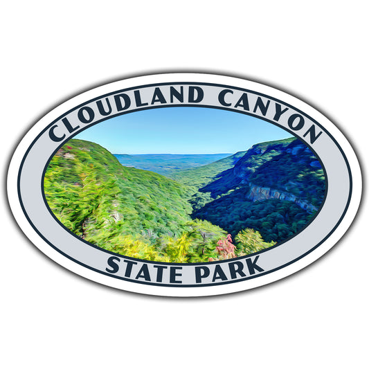 Cloudland Canyon State Park Sticker (Canyon Overlook)