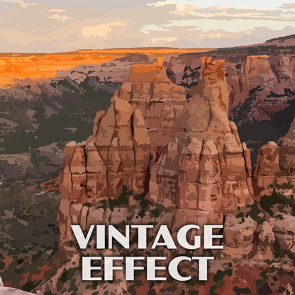 Colorado National Monument Poster-WPA (Canyon Rim)