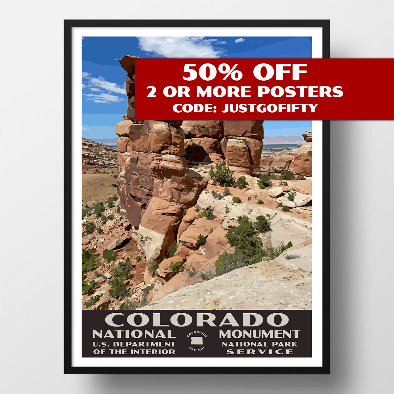 Colorado National Monument Poster-WPA (Devils Kitchen)