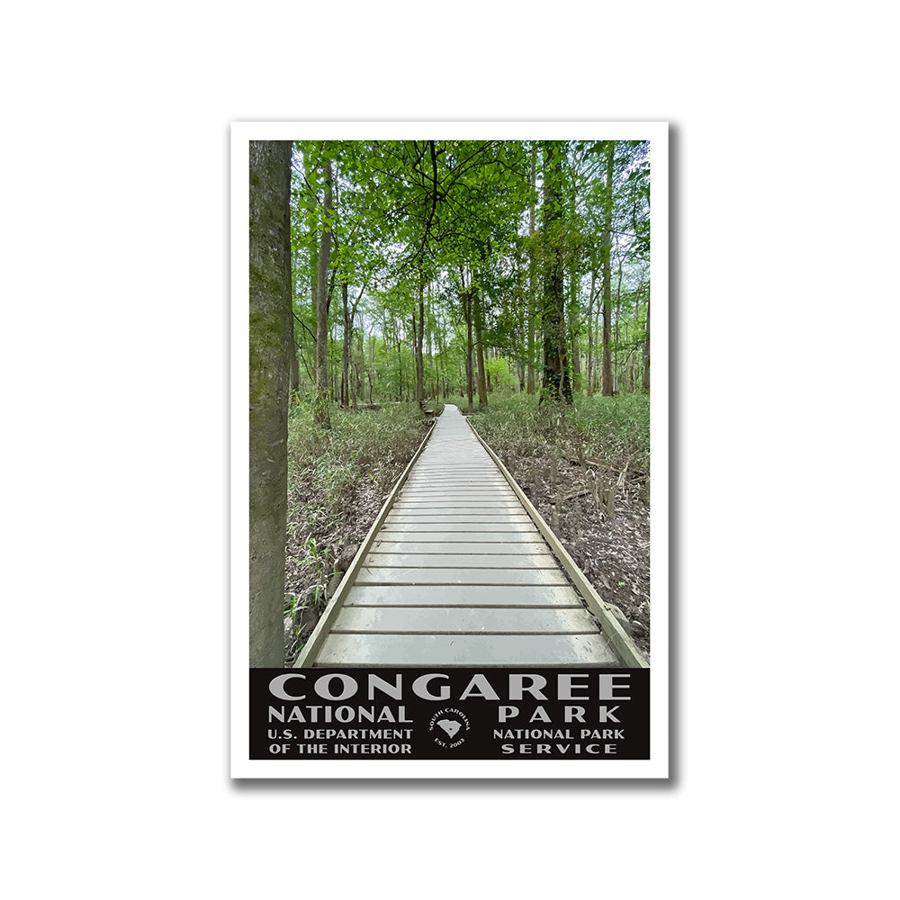 Congaree National Park Poster - WPA (Low Boardwalk Straight)