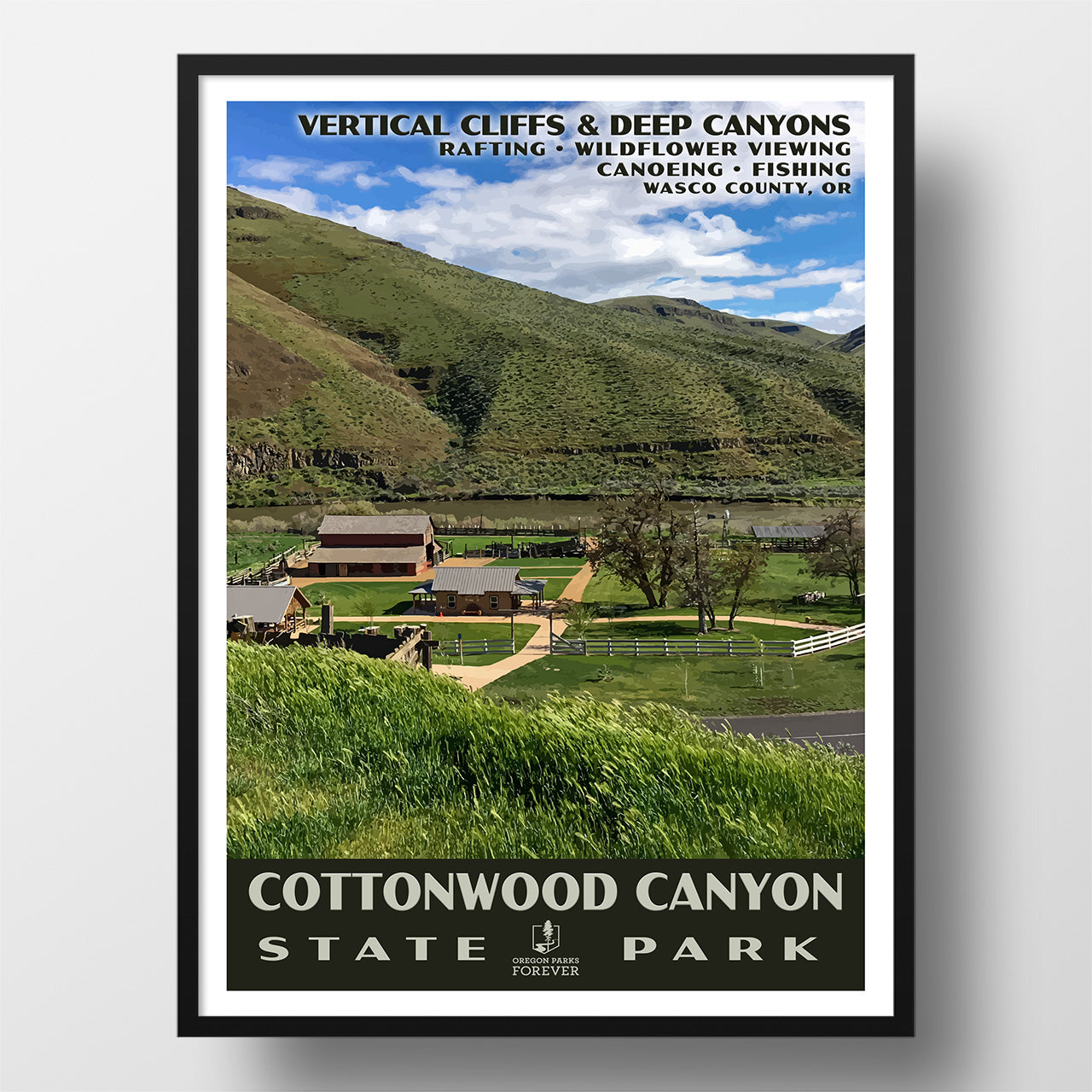 Cottonwood Canyon State Park Poster - WPA (Spring) - OPF