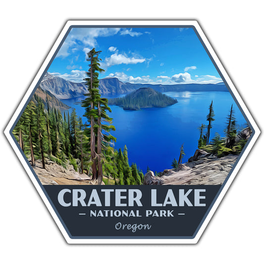 crater lake national park sticker
