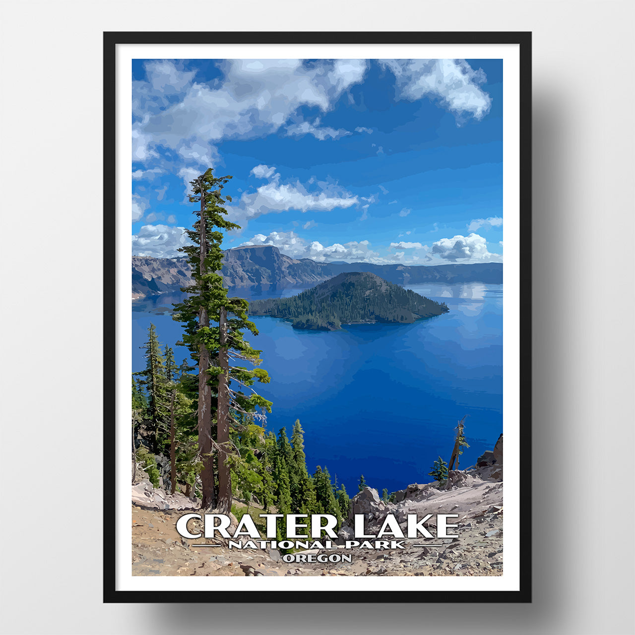 Crater Lake National Park Poster-WPA (Crater Lake)