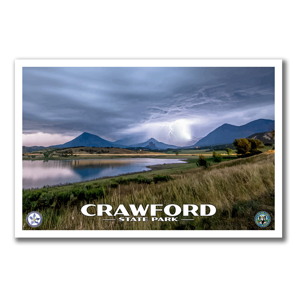 Crawford State Park Poster - WPA (Stormy Skies) - CPF / CSP