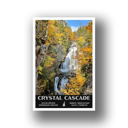 Crystal Cascade Poster-WPA (Pinkham Notch) (New Hampshire State)