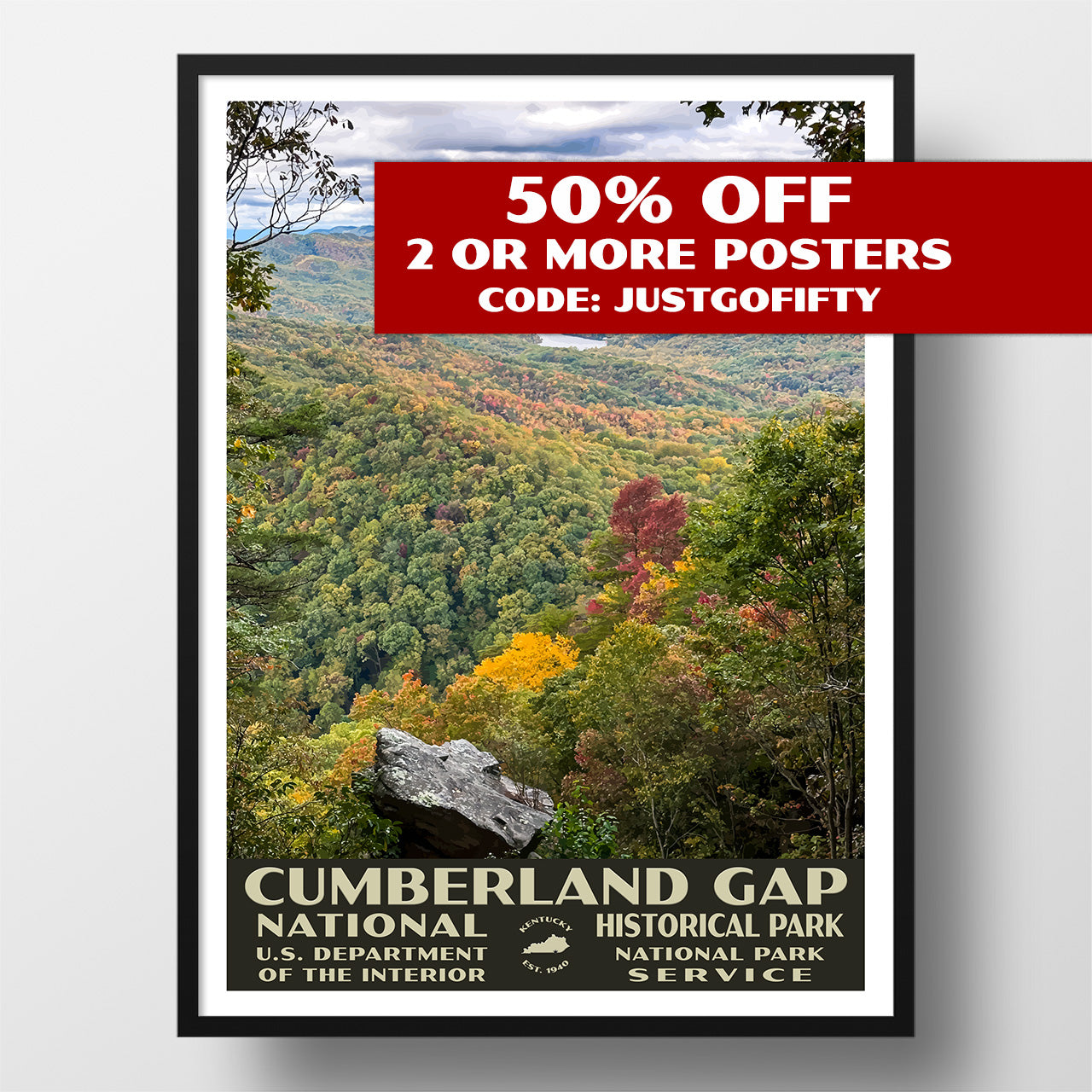 Cumberland Gap National Historical Park Poster-WPA (Gap View in the Fall)