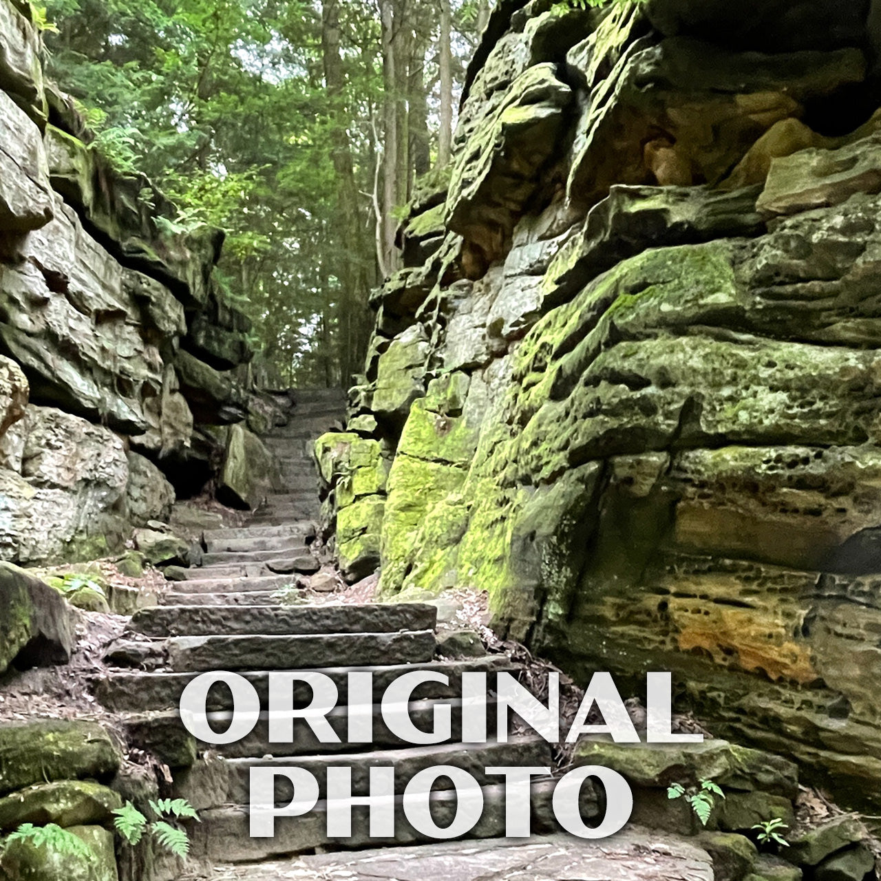 Cuyahoga Valley National Park Poster-WPA (Ledges Stone Steps)