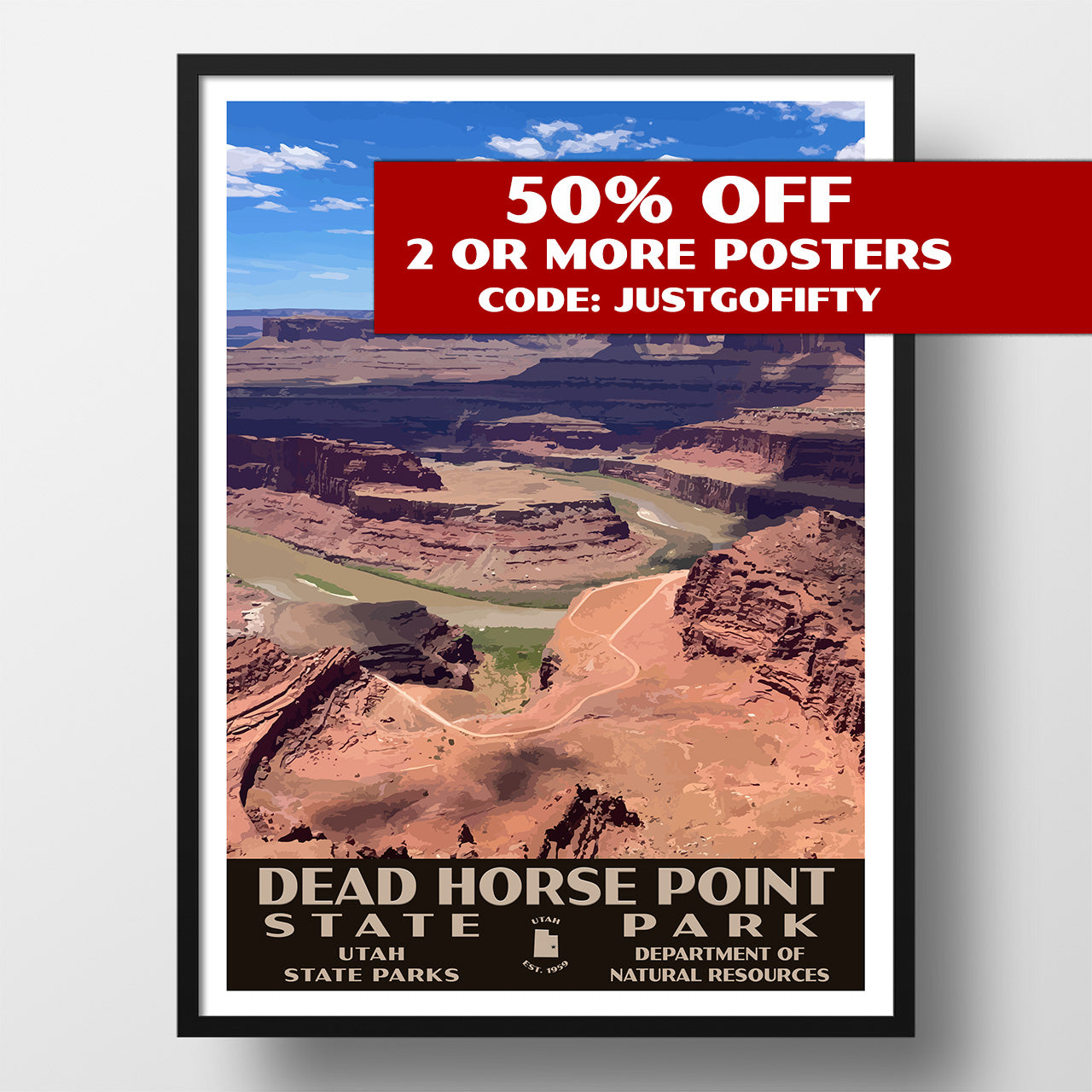 Dead Horse Point State Park Poster-WPA (Overlook)