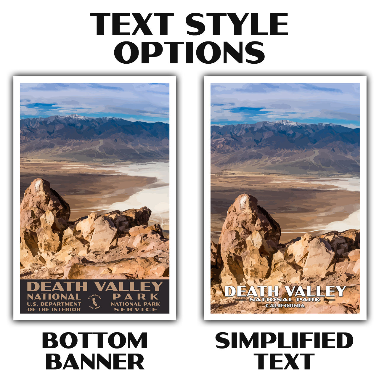 Death Valley National Park Poster-WPA (Dantes View)
