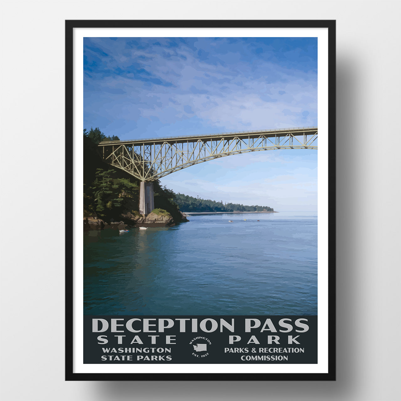 deception pass state park poster