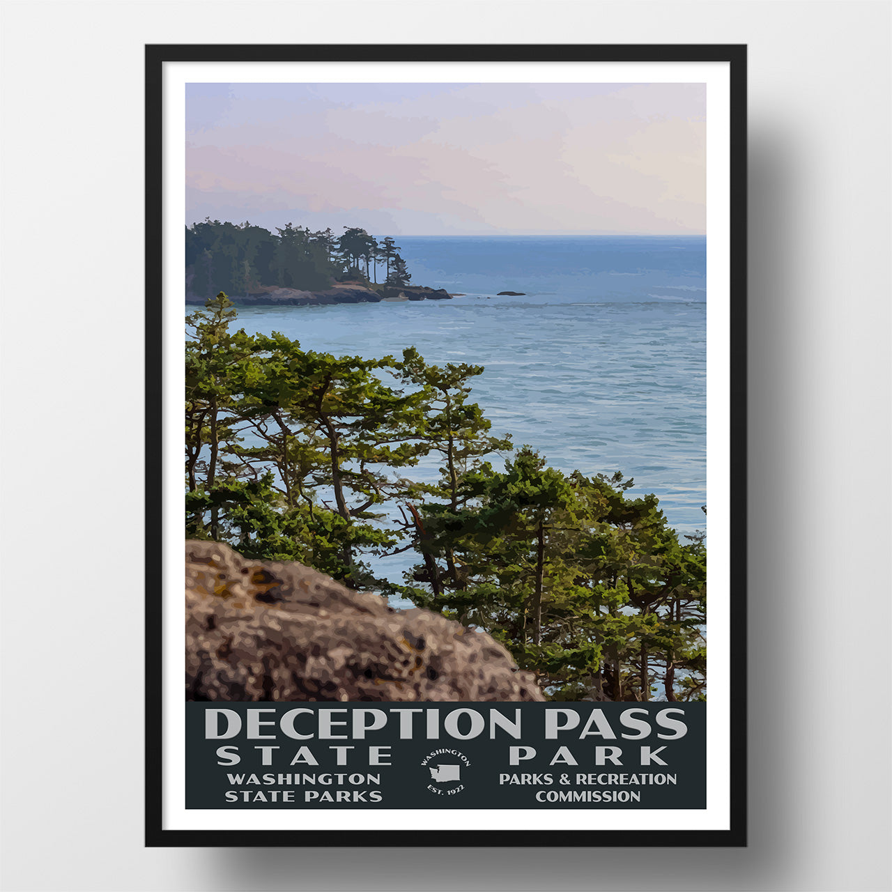 deception pass state park poster