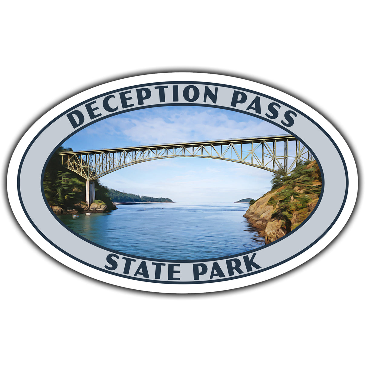 Deception Pass State Park Sticker (Bridge) – Just Go Travel Studios