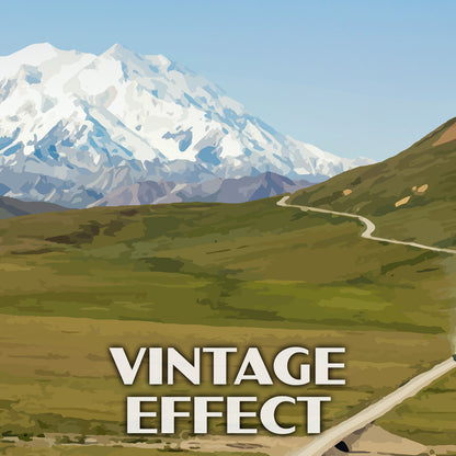 Denali National Park Poster-WPA (Denali Road 2)
