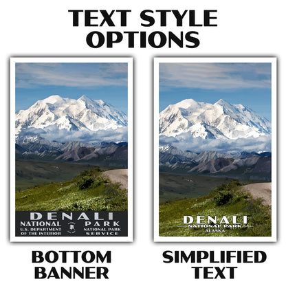 Denali National Park Poster-WPA (Denali with road)
