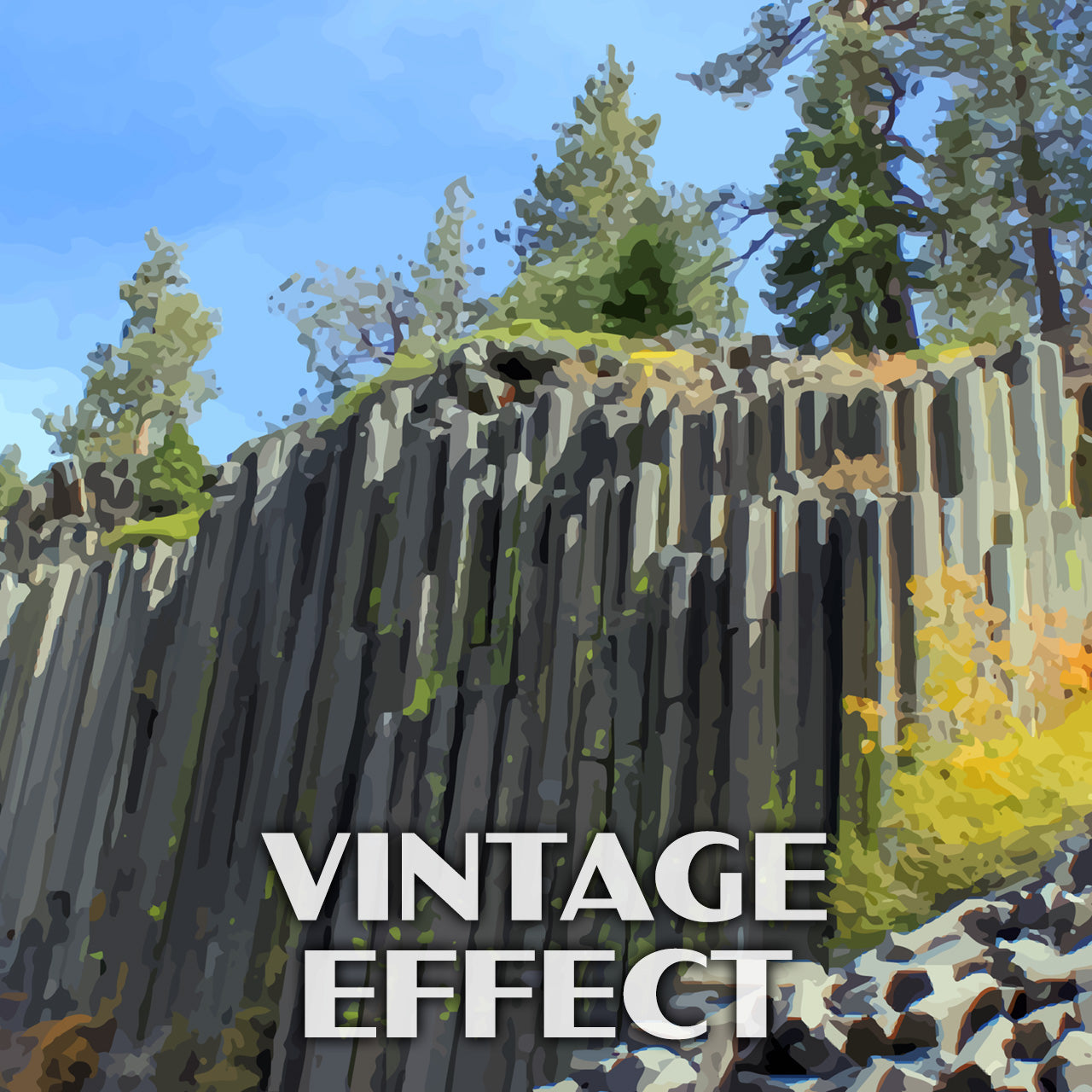 Devils Postpile National Monument Poster-WPA (Devils Postpile)