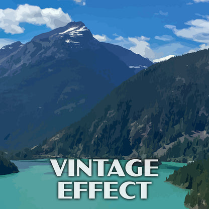 North Cascades National Park Poster-WPA (Diablo Lake)
