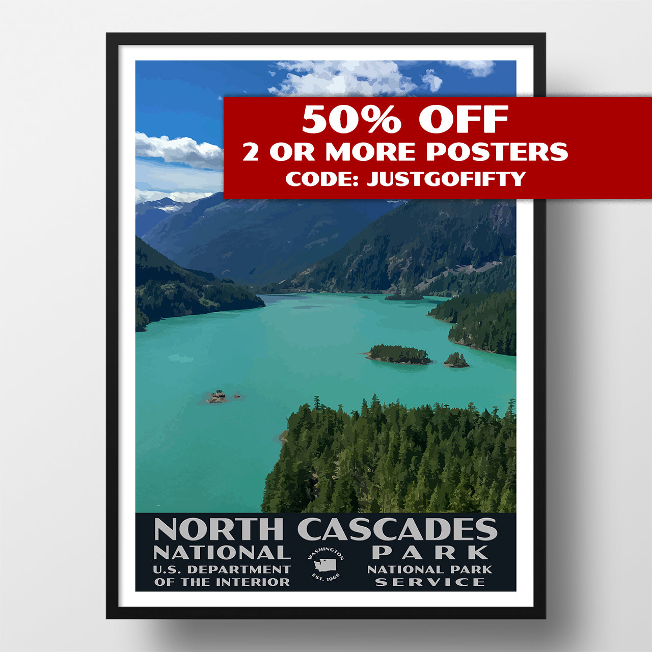 North Cascades National Park poster