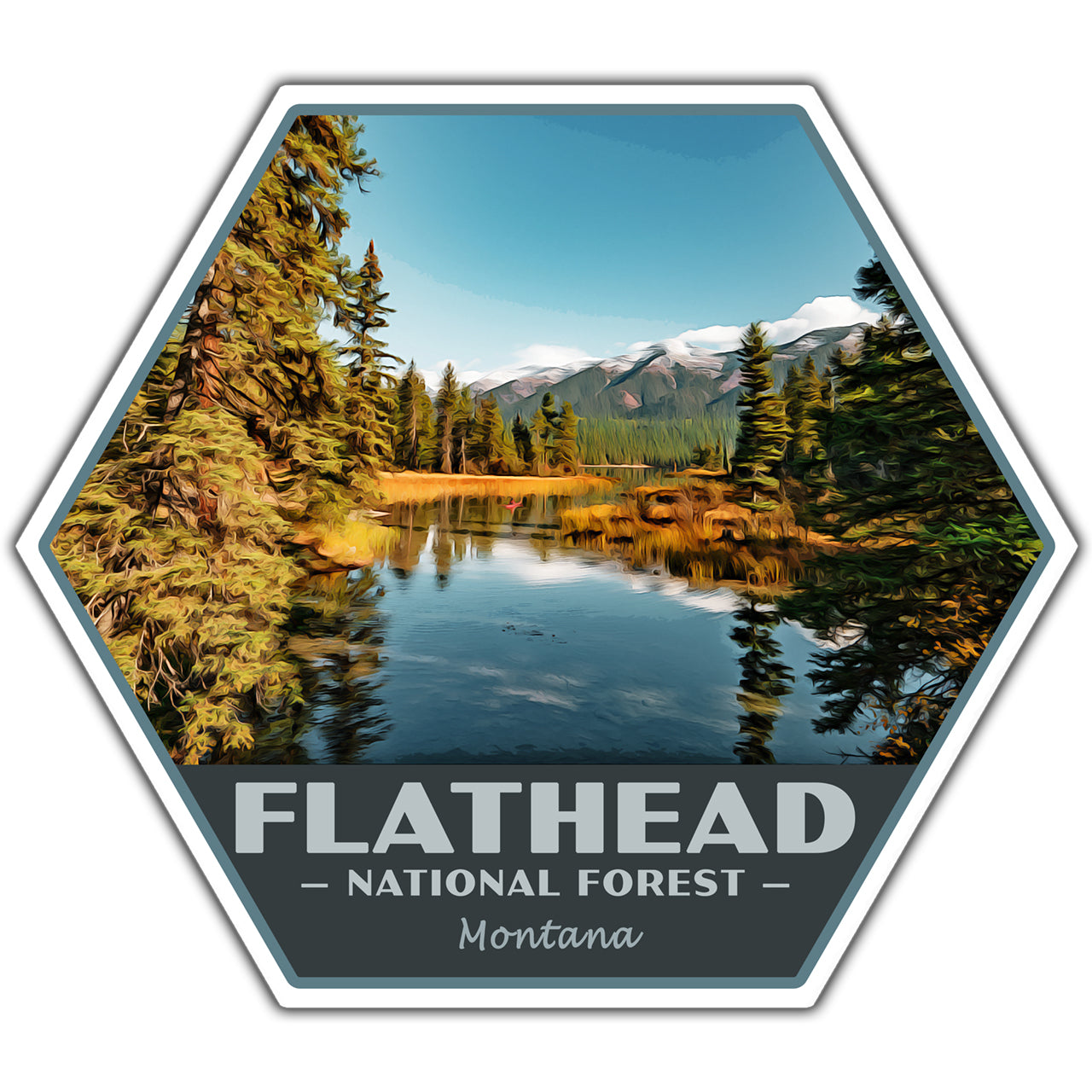 Flathead national forest sticker