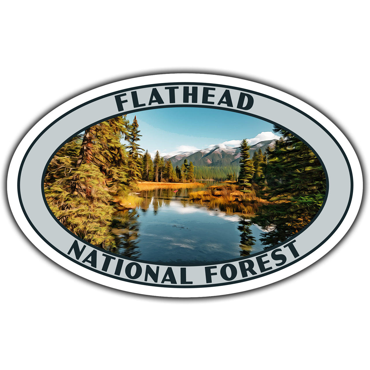 Flathead national forest sticker