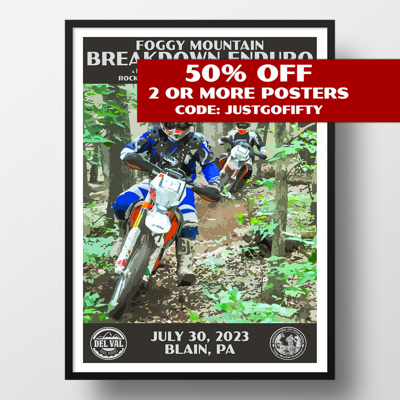 Foggy Mountain Breakdown Enduro Poster (2023) - WPA (Brown) - PPFF