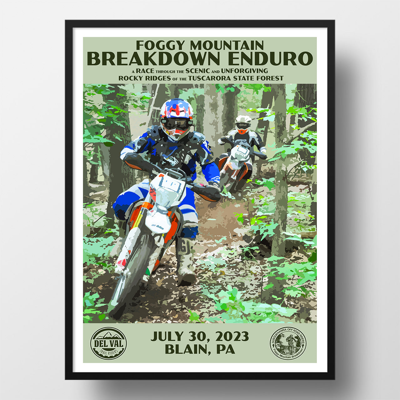 Foggy Mountain Breakdown Enduro Poster (2023) - WPA (Green) - PPFF